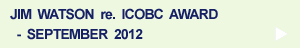 Letter from Jim Watson re. ICOBC Award, 2012